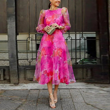 Elegante Abito con Motivo Floreale per Donna | Bella