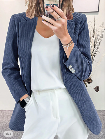 Blazer de mujer - Con cierre de un solo botón y solapa dentada