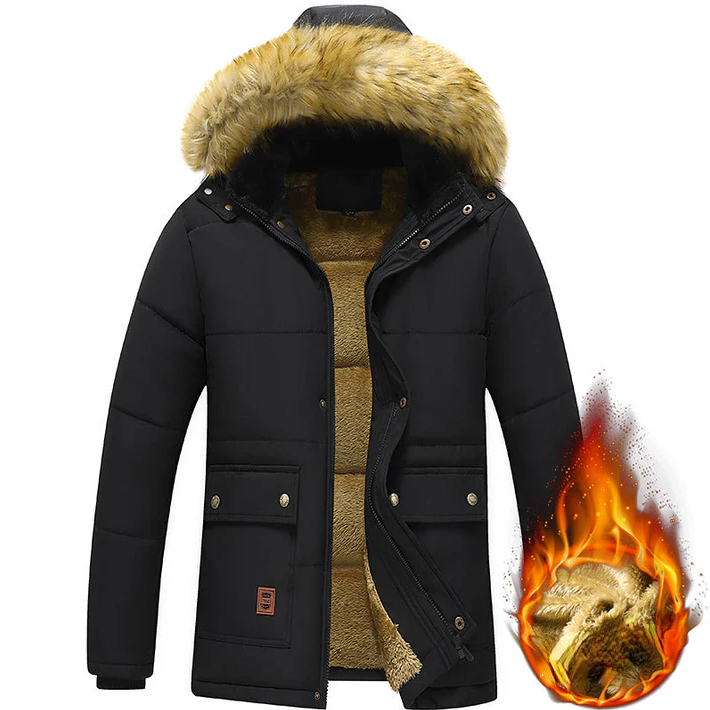 Parka Lungo da Uomo - Design Piumino con Cappuccio