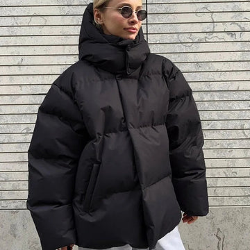 Giubbotto Piumino da Donna - Con Cappuccio e Vestibilità Oversize