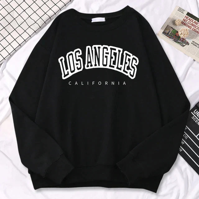 Felpa Girocollo da Donna - Stampa Los Angeles California