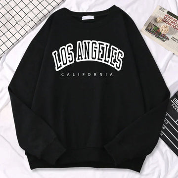Felpa Girocollo da Donna - Stampa Los Angeles California