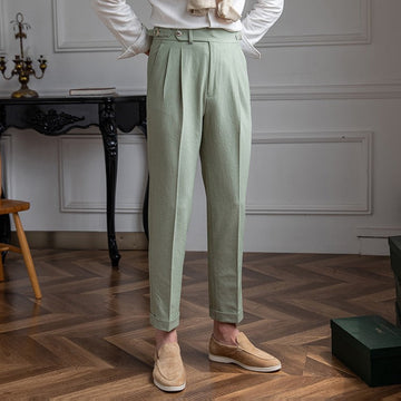 Pantaloni da Lavoro da Uomo con Pinces - Gamba Dritta e Taglio Corto