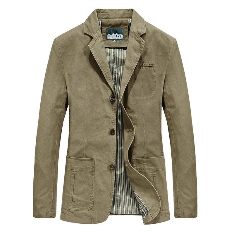 Giacca Blazer da Uomo - Colletto a Revers con Tasche Applicate