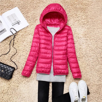 Giacca Impermeabile Ultraleggera da Donna con Cappuccio - Design Resistente alle Intemperie