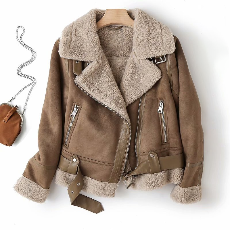 Chaqueta Biker para Mujer - Con Cremallera Asimétrica y Forro Suave