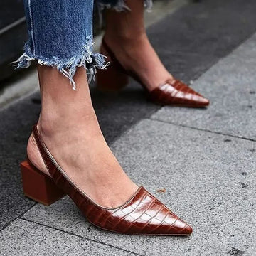 Décolleté Eleganti con Motivo Coccodrillo per Donna