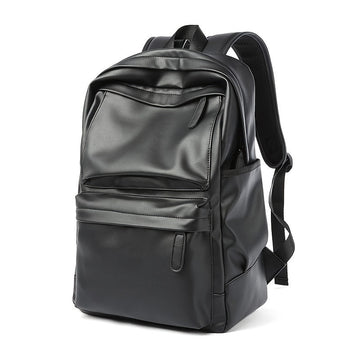 Zaino Uomo in Pelle Nero Impermeabile da Viaggio - Resistente e Spazioso
