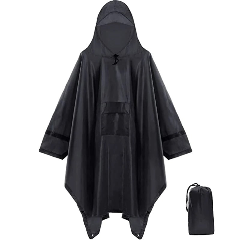 Poncho Antipioggia Unisex con Cappuccio - Design Resistente all'Acqua