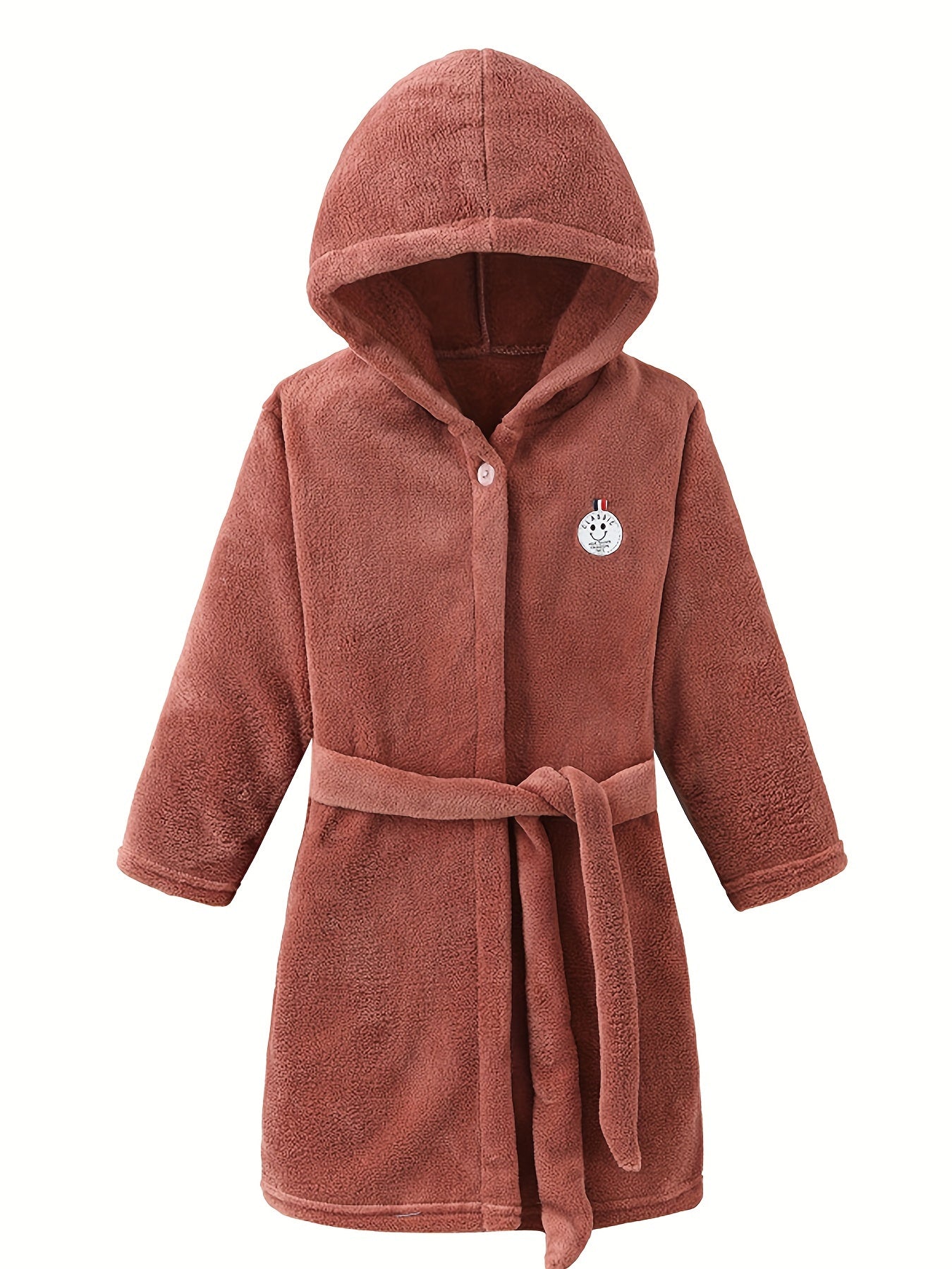 Bata para Niños Unisex - con Capucha y Cierre con Botones