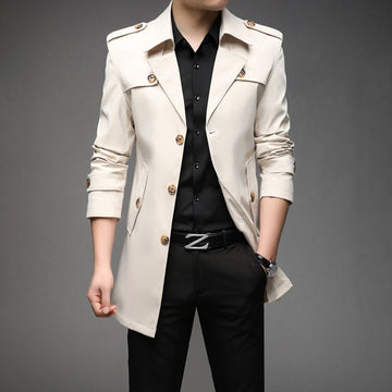 Trench da Uomo Slim-Fit - Elegante e Confortevole