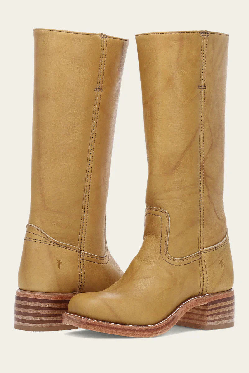 Botas hasta la rodilla para mujer – estilo pull-on y tacón bajo estratificado