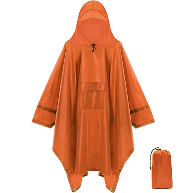 Poncho Antipioggia Unisex con Cappuccio - Design Resistente all'Acqua