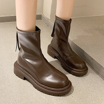 Botines de Mujer - Suela Maciza y Slip-On