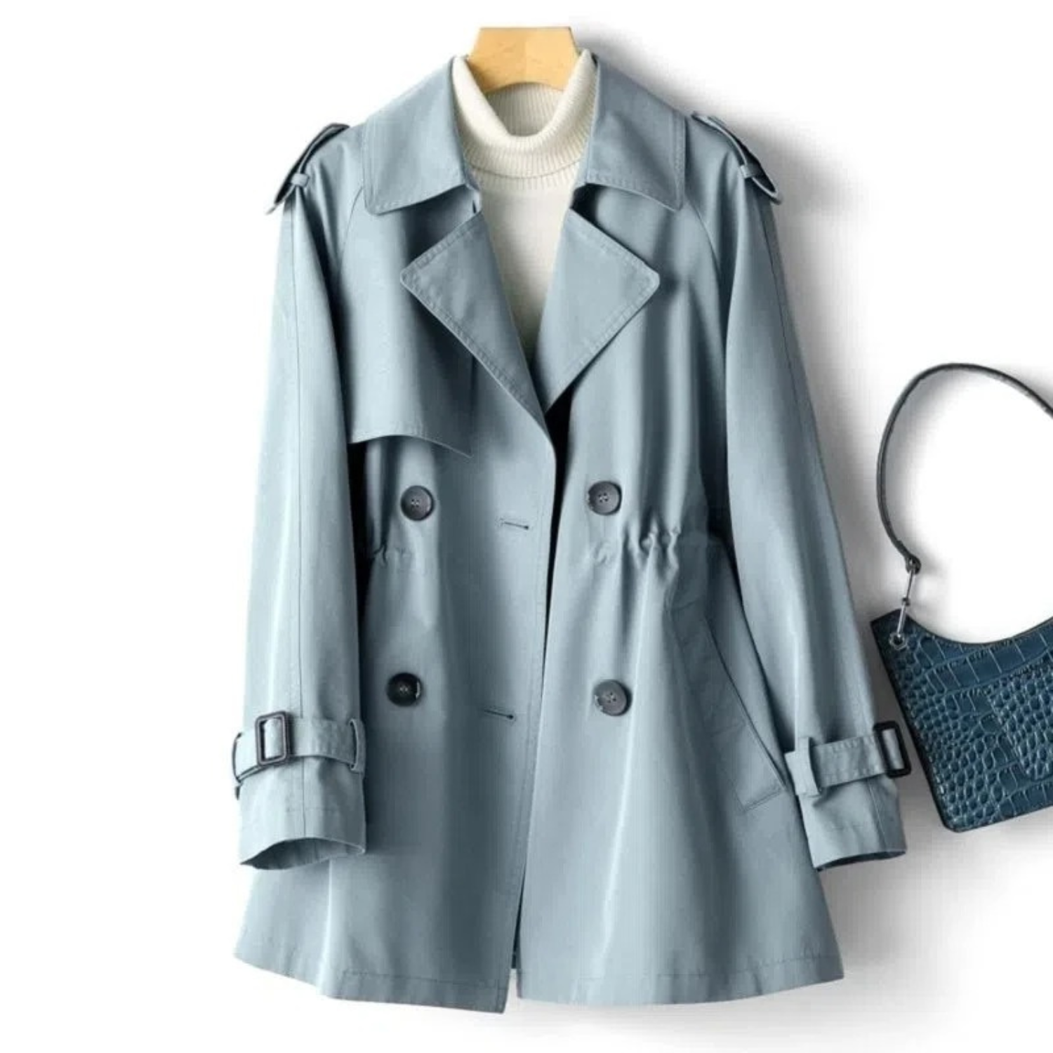 Trench Coat Elegante Donna - Stile Doppio Petto