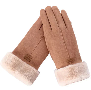Guantes de Mujer - Dedos Completos y Puño Ribeteado