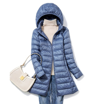 Chaqueta Acolchada de Mujer - Con Estilo Largo y Cremallera Completa