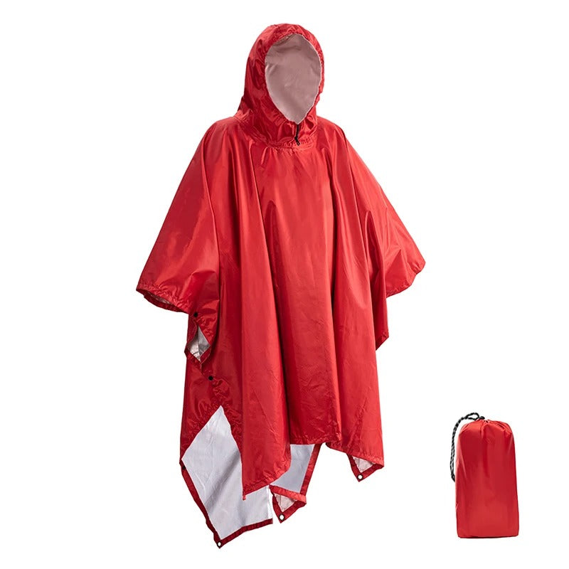 Poncho Antipioggia Unisex con Cappuccio - Design Resistente all'Acqua