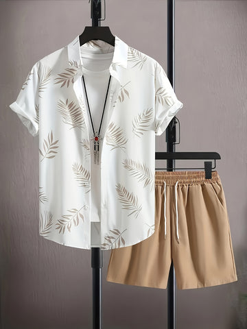Set con Camicia Tropicale e Pantaloncini per Uomo