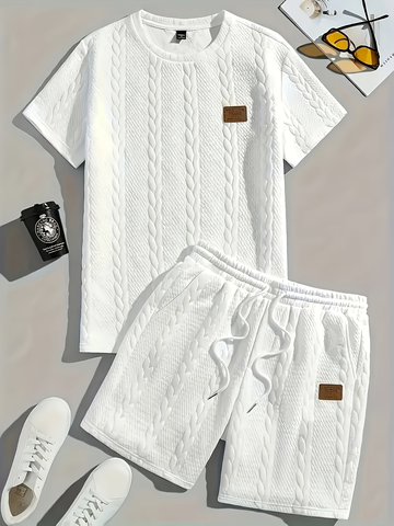 Set con T-shirt Elegante e Shorts da Uomo