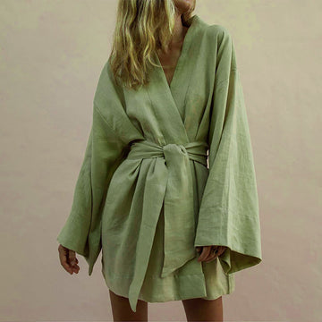 Abito Kimono Verde Elegante e Confortevole per Donna