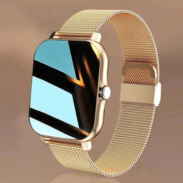 Smartwatch para mujer - Con esfera rectangular y correa de malla mesh