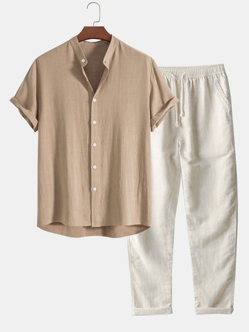Set Camicia e Pantaloni da Uomo con Vestibilità Comoda