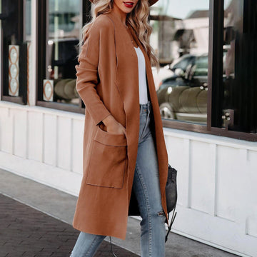 Cardigan Lungo Aperto sul Davanti per Donna