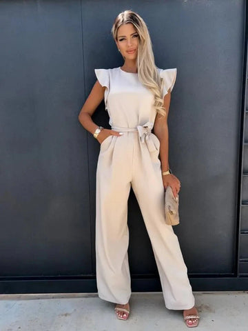 Tuta da Donna con Maniche a Balze e Design Elegante