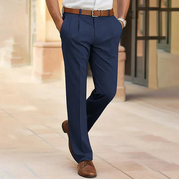Pantalones de Trabajo para Hombre Sartoriales - Pierna Recta y Plisados