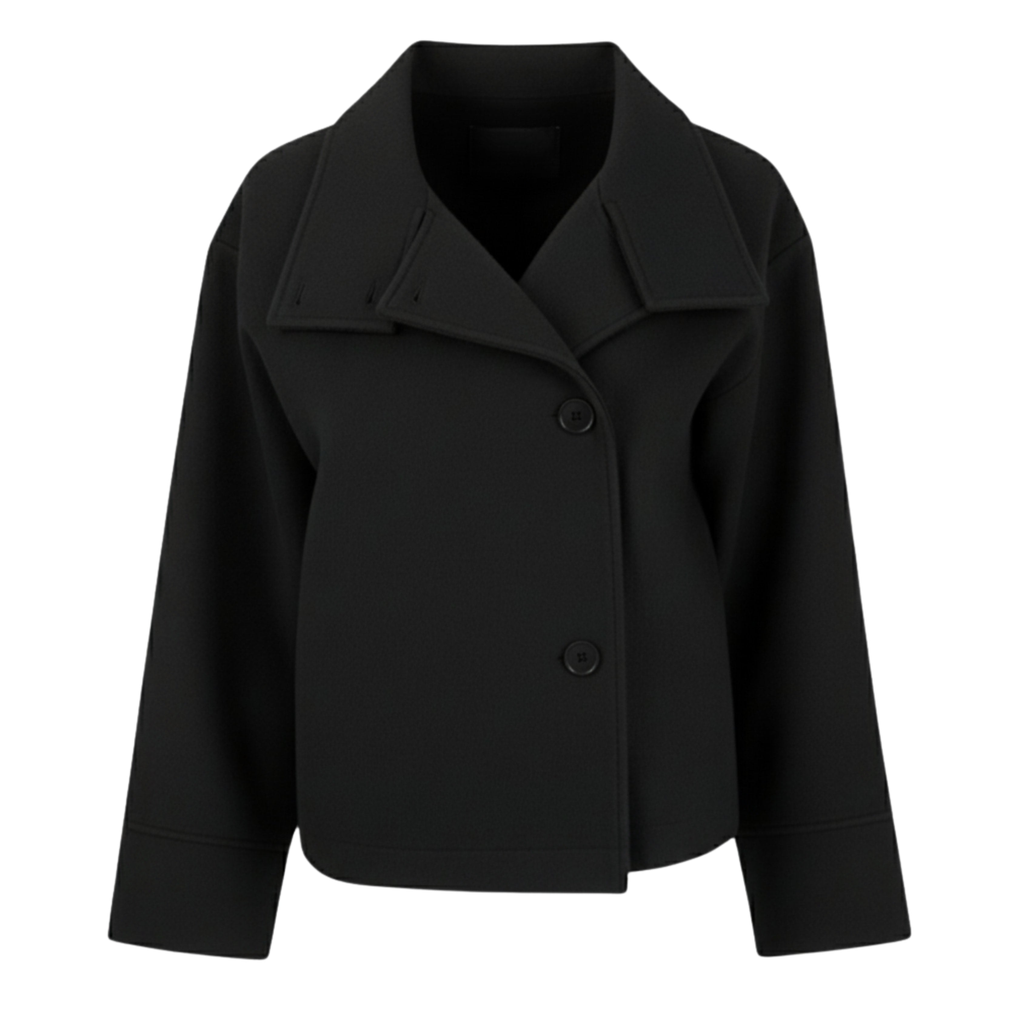 Giacca da Donna - Con Bottoni Asimmetrici e Collo Alto