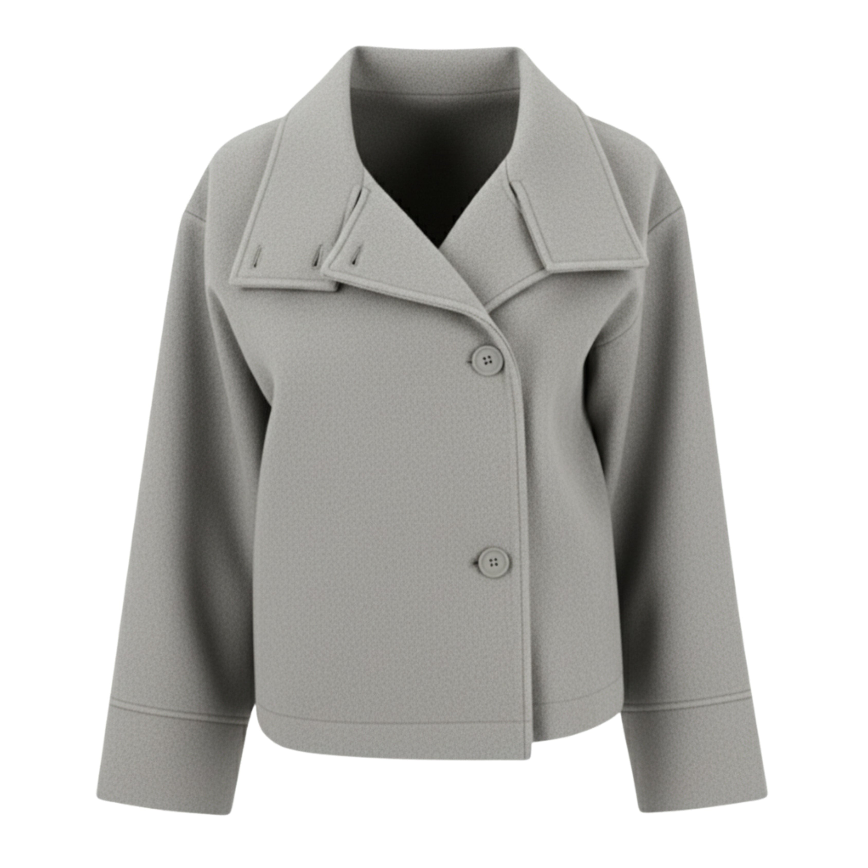 Giacca da Donna - Con Bottoni Asimmetrici e Collo Alto