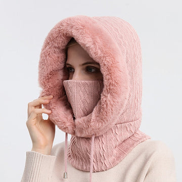 Pasamontañas de Mujer - con Capucha, Borde y Mascarilla