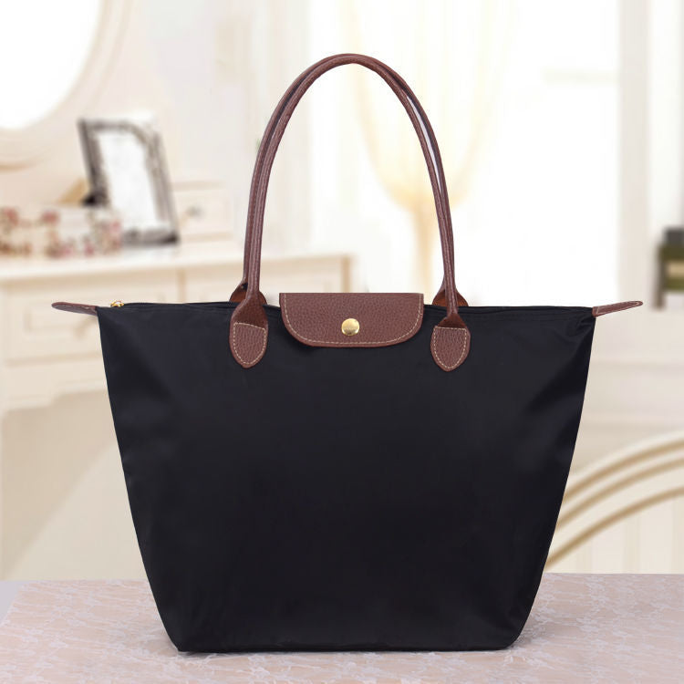 Bolso de hombro para mujer - con asa superior y cierre dorado