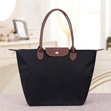 Bolso de hombro para mujer - con asa superior y cierre dorado