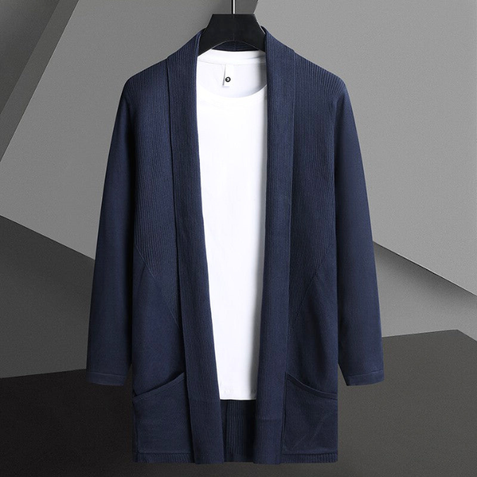 Sander - Cardigan Aperto in Maglia Casual per Uomo