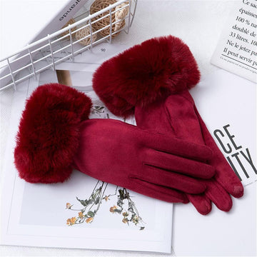 Guantes de Mujer - Dedos Completos con Suave Puño Ribeteado